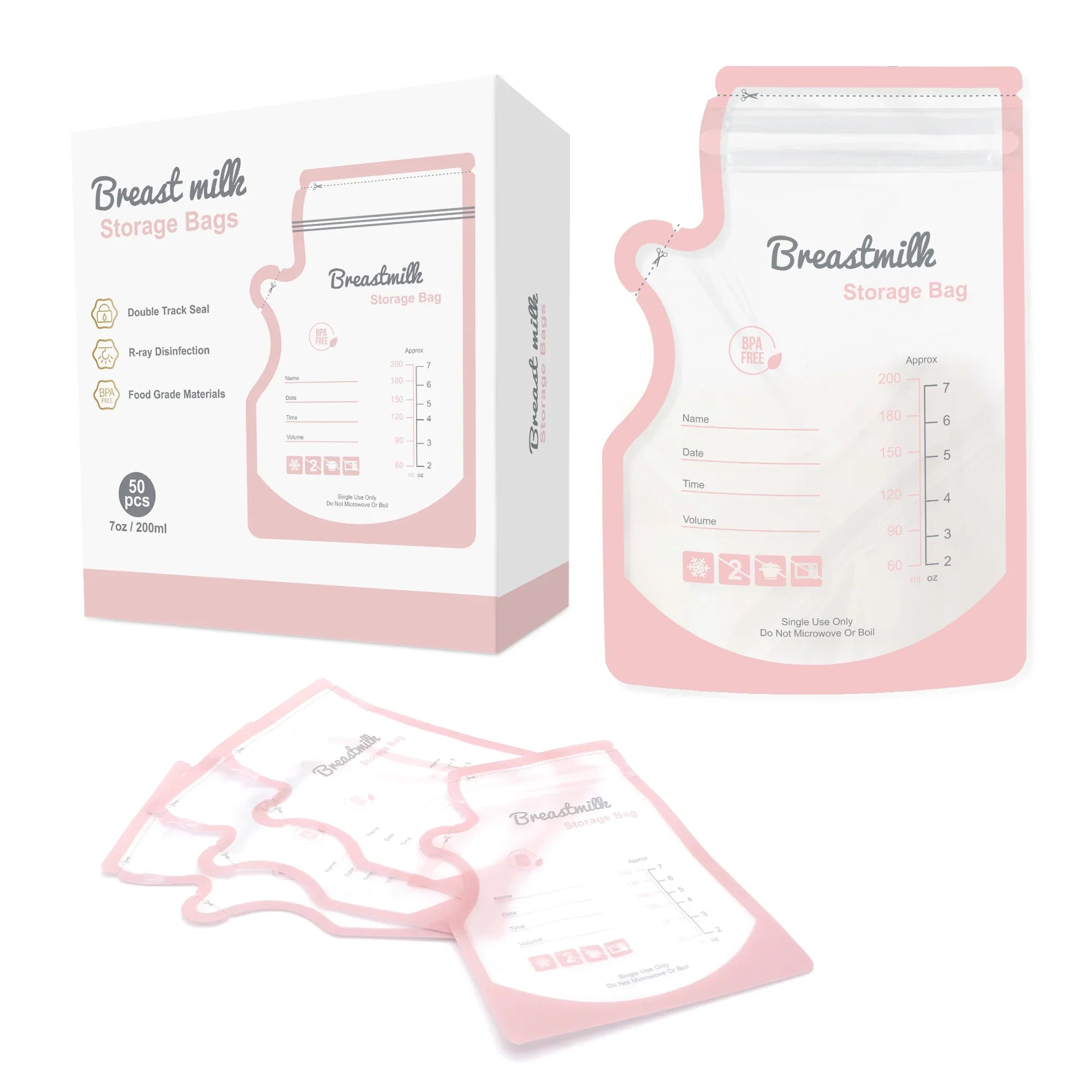 Evite 50 Förvaringspåsar för Bröstmjölk